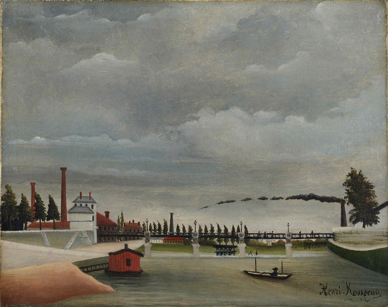 Kilátás a Passy-i gyaloghídra, 1890-1891. alkotó: Henri Julien Félix Rousseau