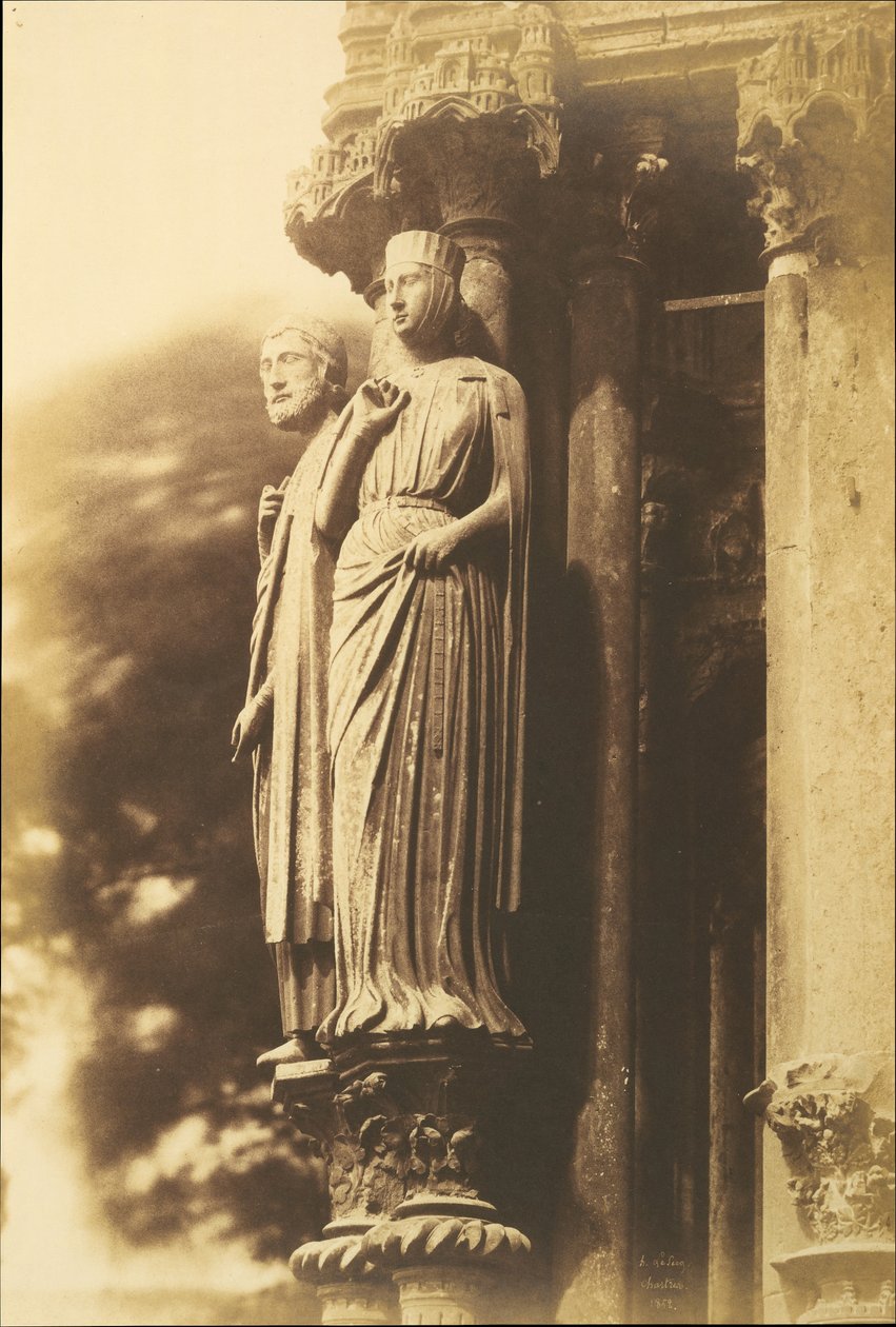 [Nagy alakok az északi verandán, Chartres-i katedrális], 1852. alkotó: Henri Le Secq