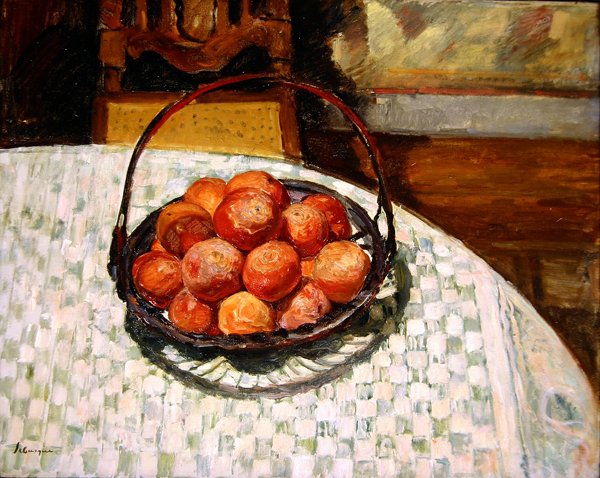 Gyümölcskosár (olaj, vászon) alkotó: Henri Lebasque