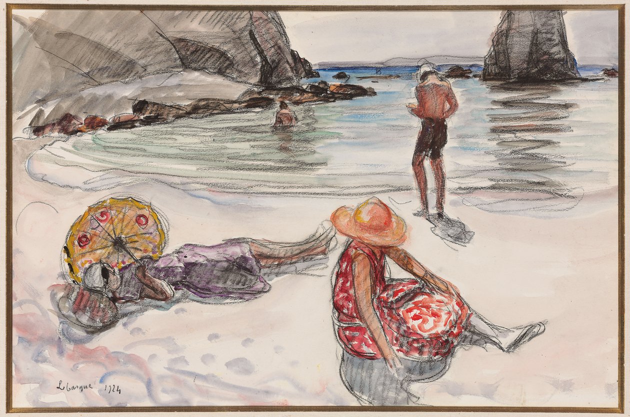 Crozon-félsziget, Portzic Beach; Crozon-félsziget, Portzic strand, 1924 alkotó: Henri Lebasque