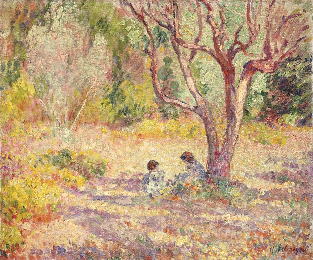 Játékok a kert árnyékában; Játékok a kert árnyékában, 1906-1907 alkotó: Henri Lebasque