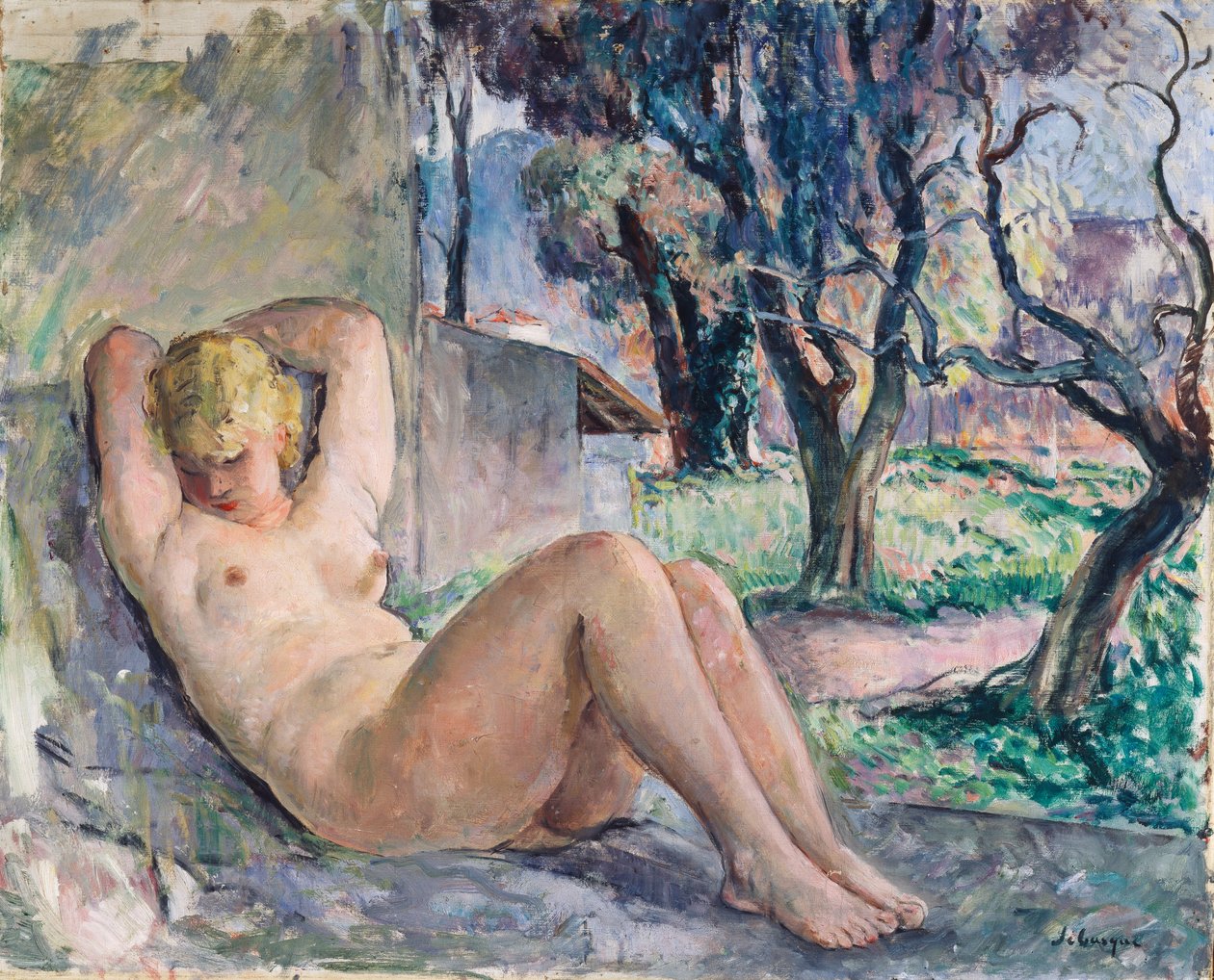 Akt hever a kertben, 1934 körül alkotó: Henri Lebasque