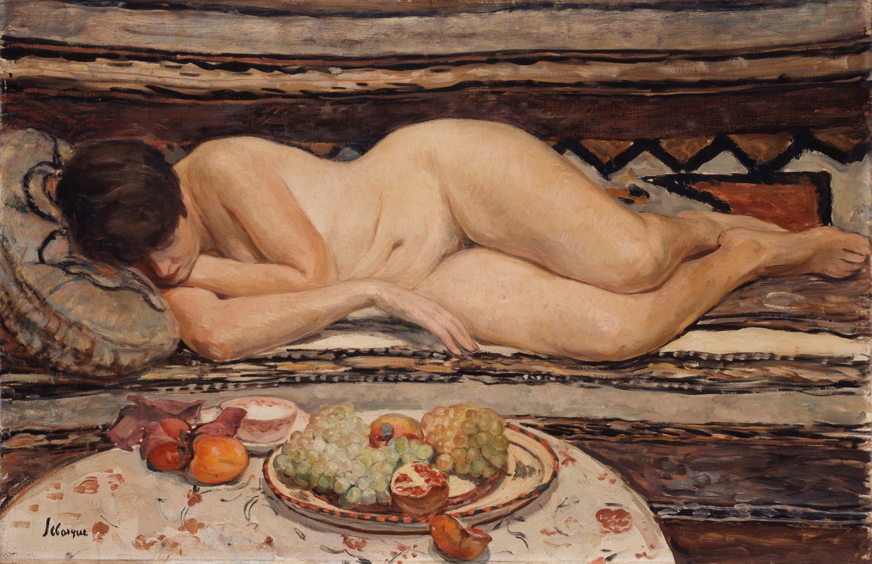 Akt egy tál gyümölccsel, alkotó: Henri Lebasque
