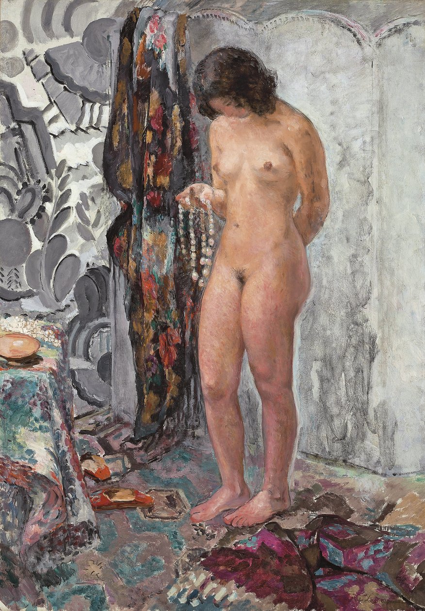 Álló akt nyaklánccal, c. 1923 alkotó: Henri Lebasque
