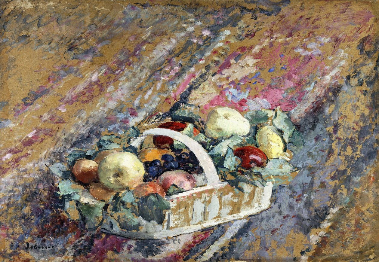 Csendélet gyümölcskosárral; Nature Morte au Panier de Fruits, alkotó: Henri Lebasque