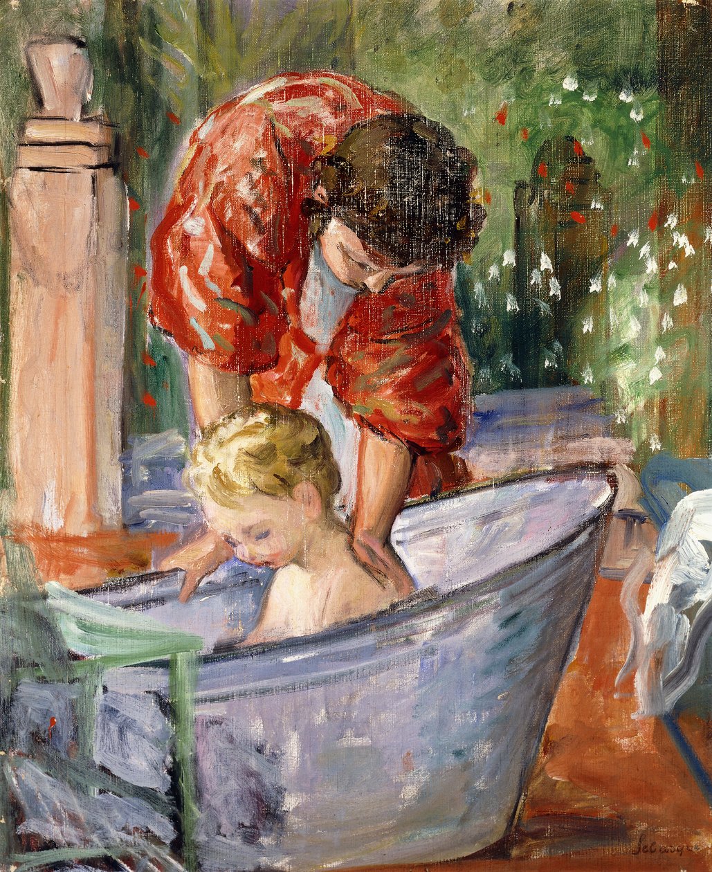 A fürdés; Le Bain, alkotó: Henri Lebasque