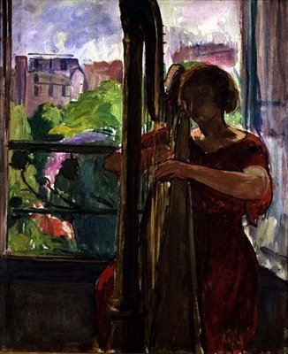 A hárfaművész (olaj, vászon) alkotó: Henri Lebasque