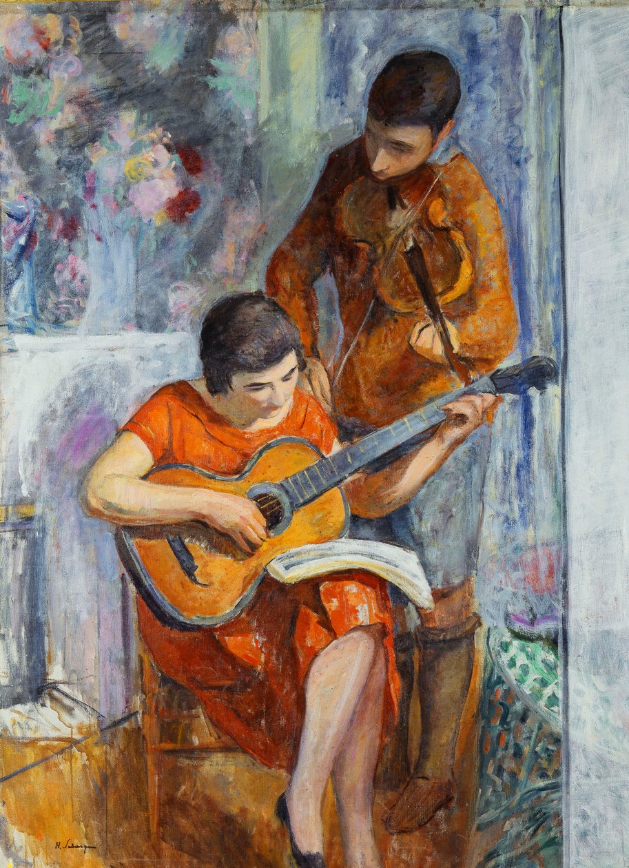 A zenészek; A zenészek, 1930 körül alkotó: Henri Lebasque