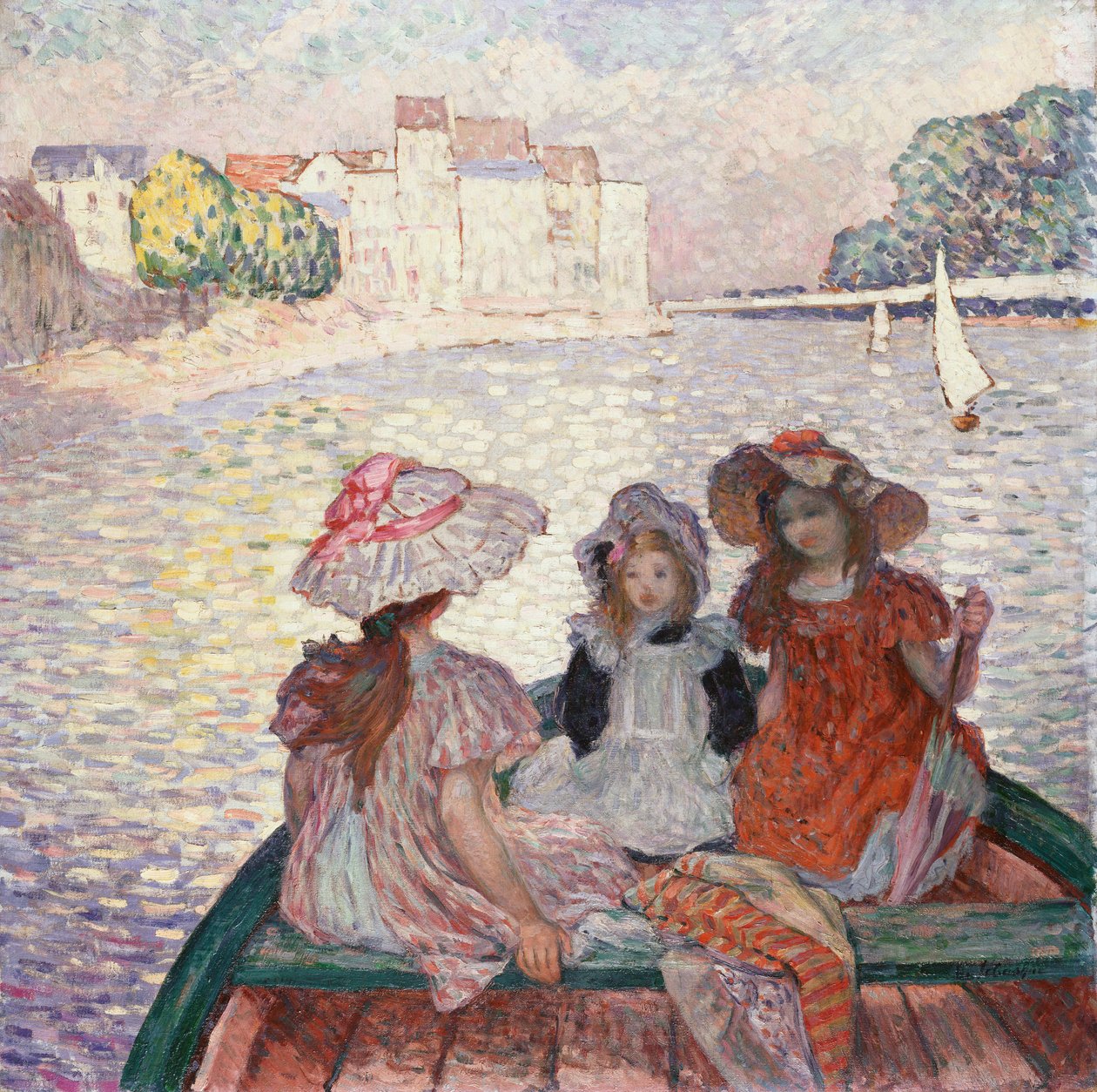 Három lány egy csónakban alkotó: Henri Lebasque