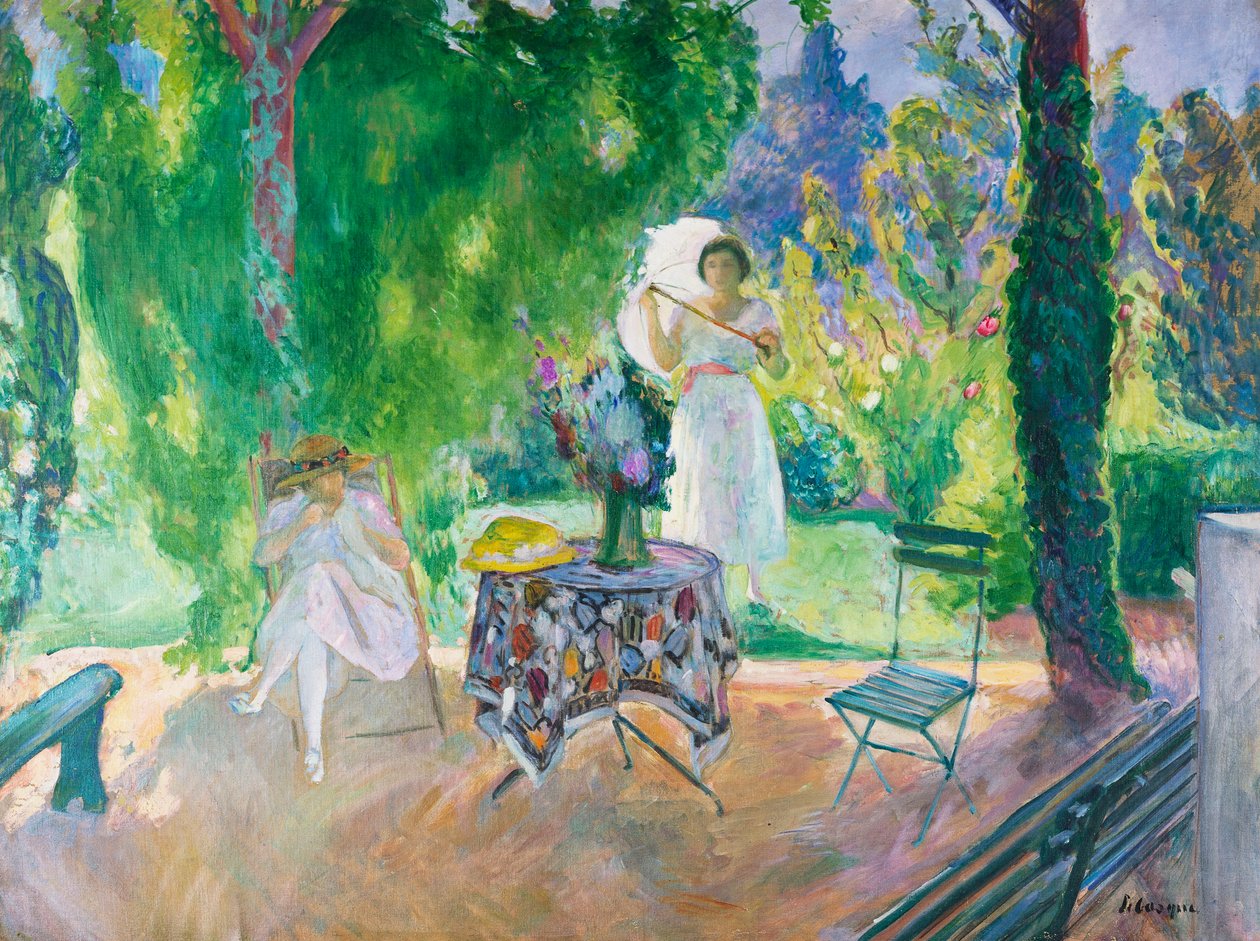Két nő a kertben nyáron, 1923 körül alkotó: Henri Lebasque