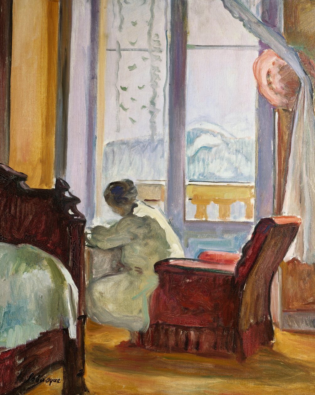 Nő írás alkotó: Henri Lebasque