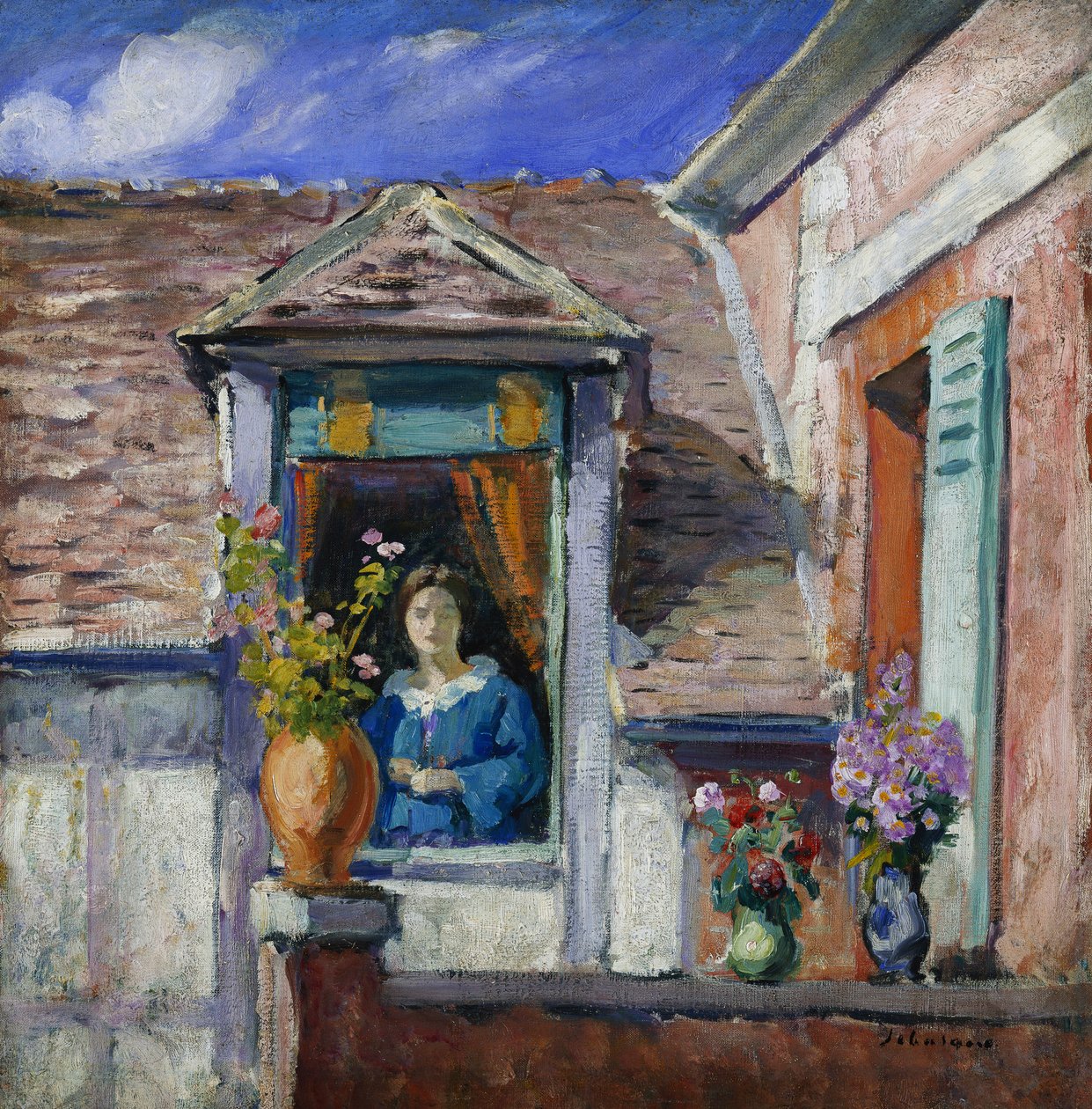 Nő az ablaknál; Femme a la Fenetre, alkotó: Henri Lebasque