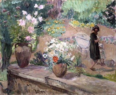 Nő a kertben (olaj, vászon) alkotó: Henri Lebasque