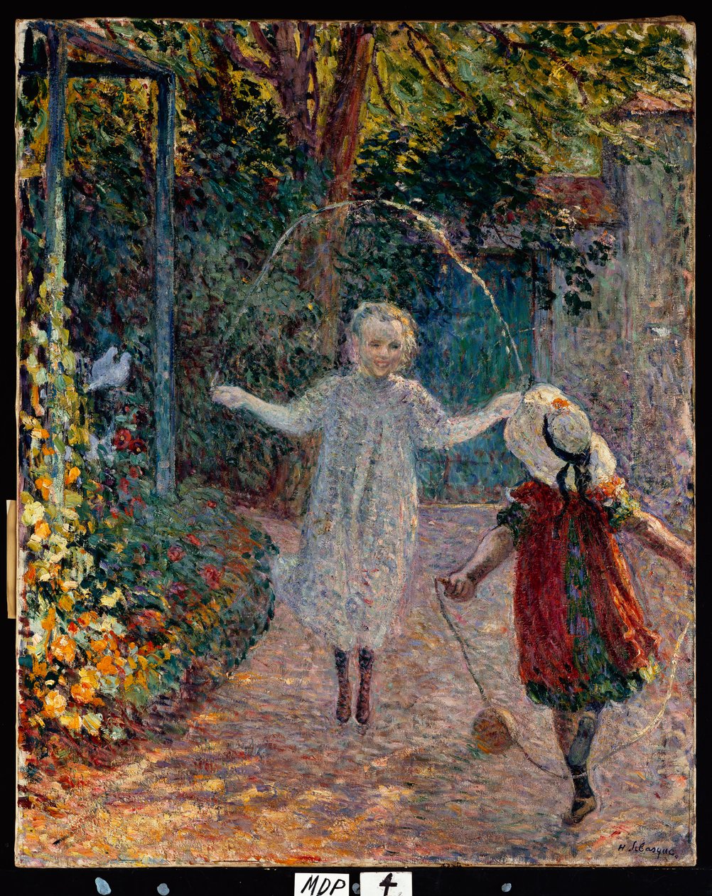 Fiatal lányok játszanak a kertben, 1899 alkotó: Henri Lebasque