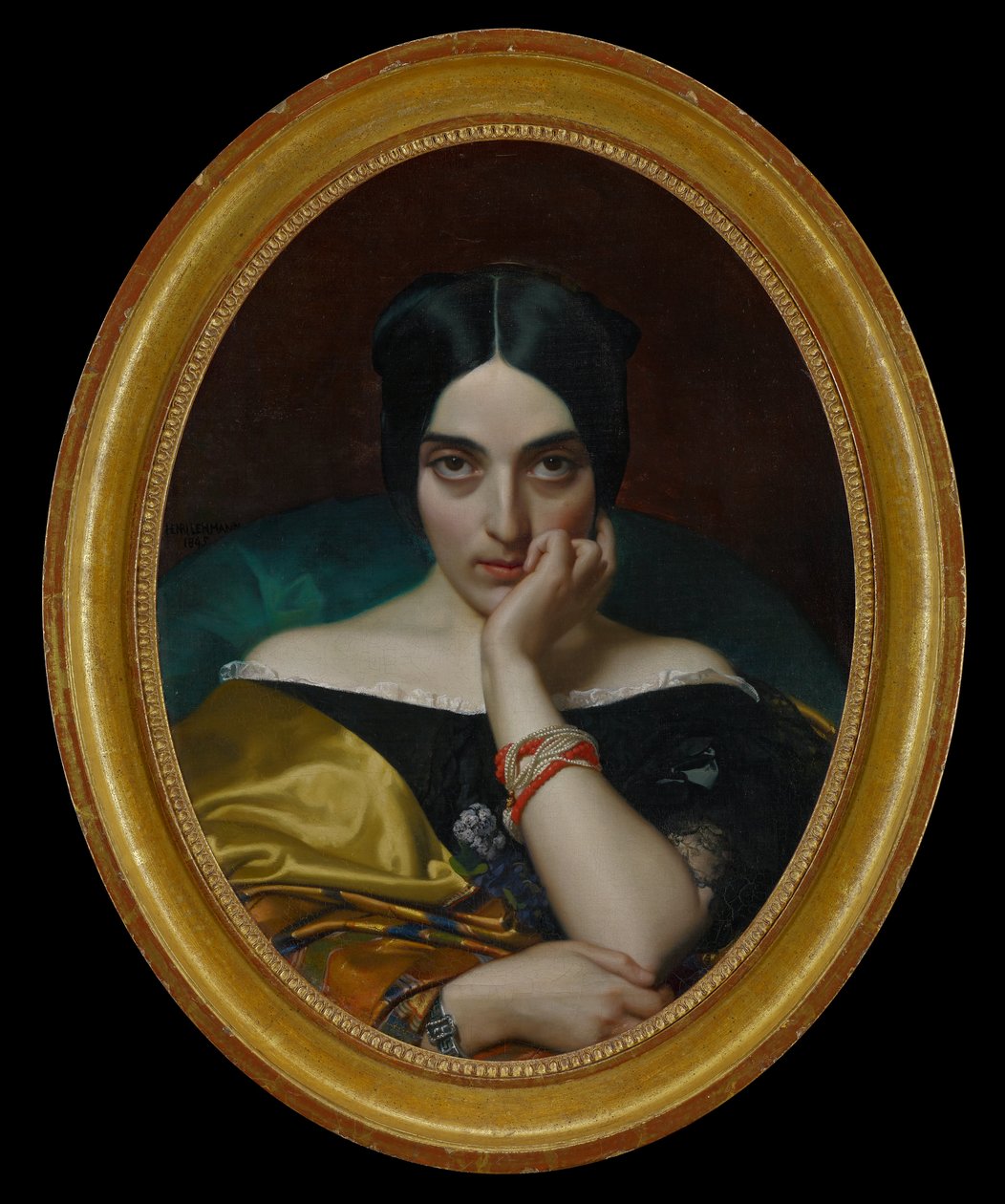 Clémentine (Alphonsené) Karr portréja alkotó: Henri Lehmann