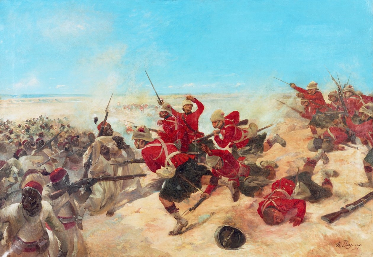A Black Watch a Tel-el-Kebir csatában szeptember 13-án alkotó: Henri Louis Dupray