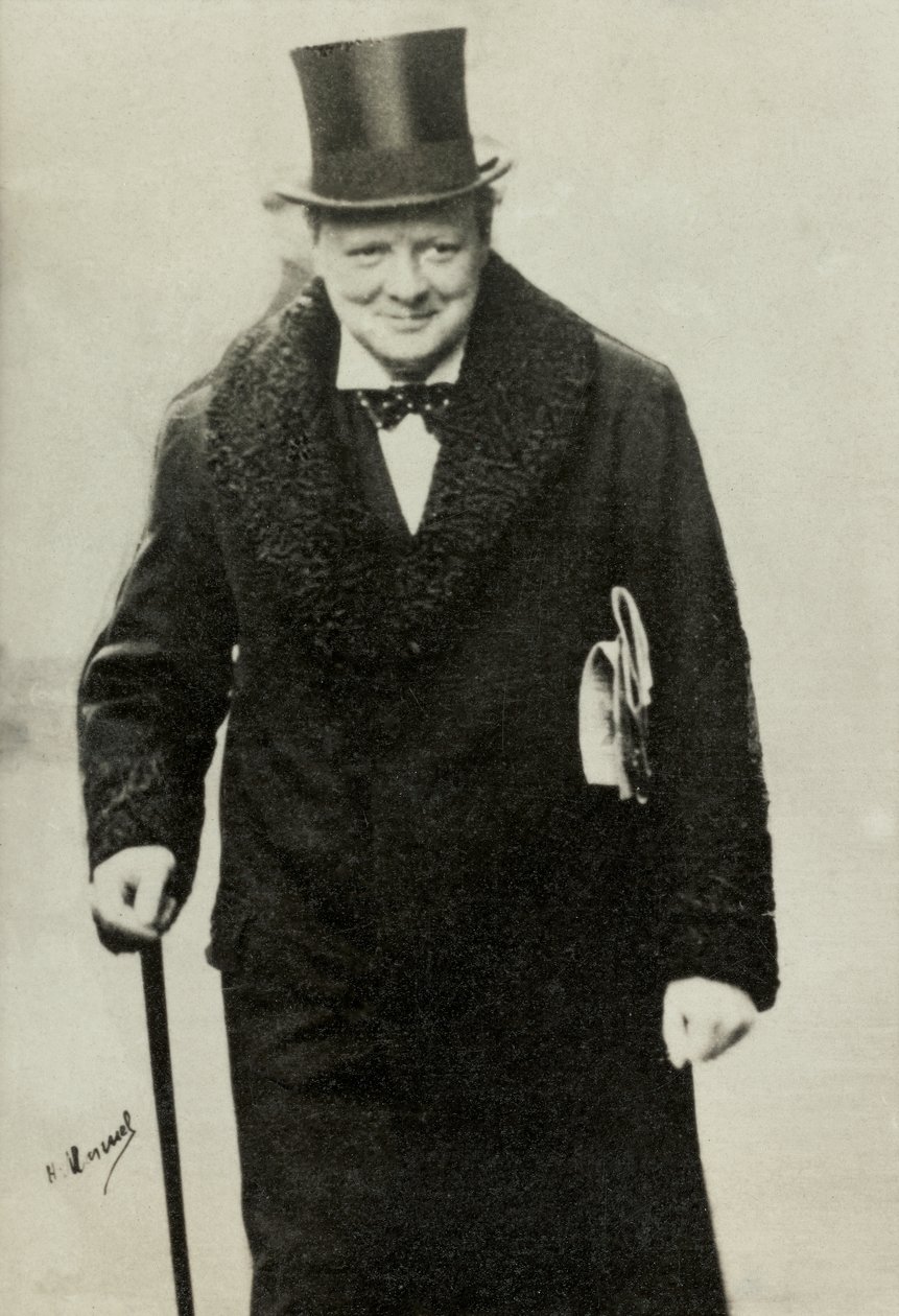 Winston Churchill portréja (fénykép) alkotó: Henri Manuel
