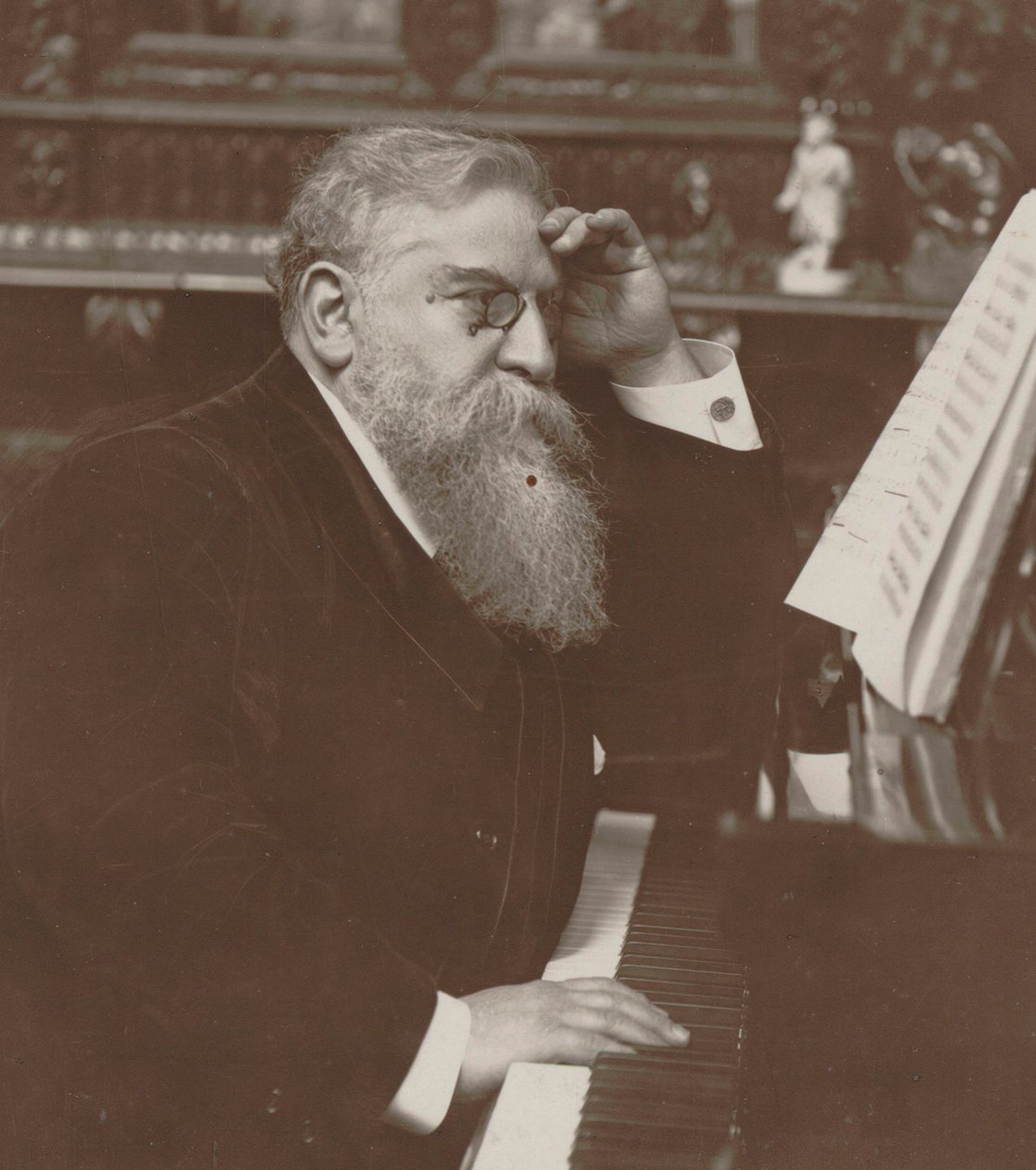 Raoul Pugno zeneszerző portréja 1852-1914, c. 1910. alkotó: Henri Manuel