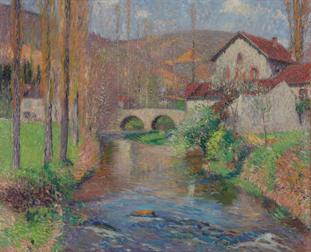 Labastide du Vert híd az alsó folyásirányból nézve alkotó: Henri Martin