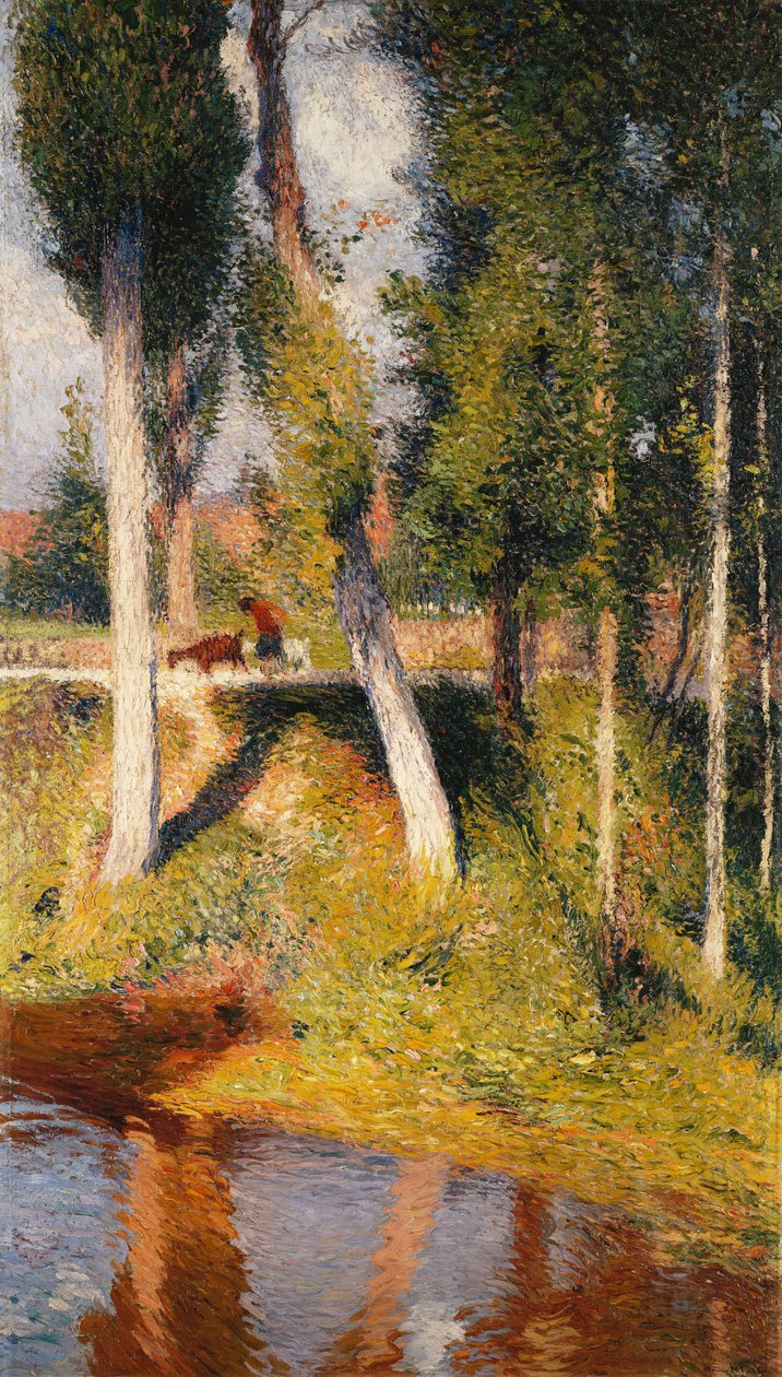 Táj a folyó szélével; Paysage au Bord de la Riviere, alkotó: Henri Martin