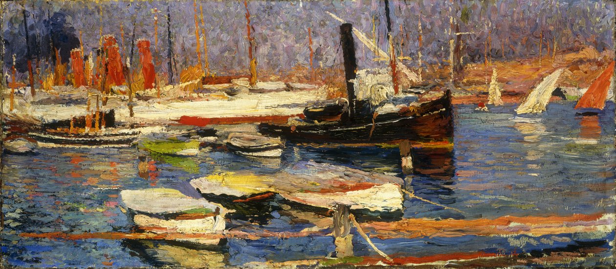 A marseille-i kikötő, 1904-1918 alkotó: Henri Martin
