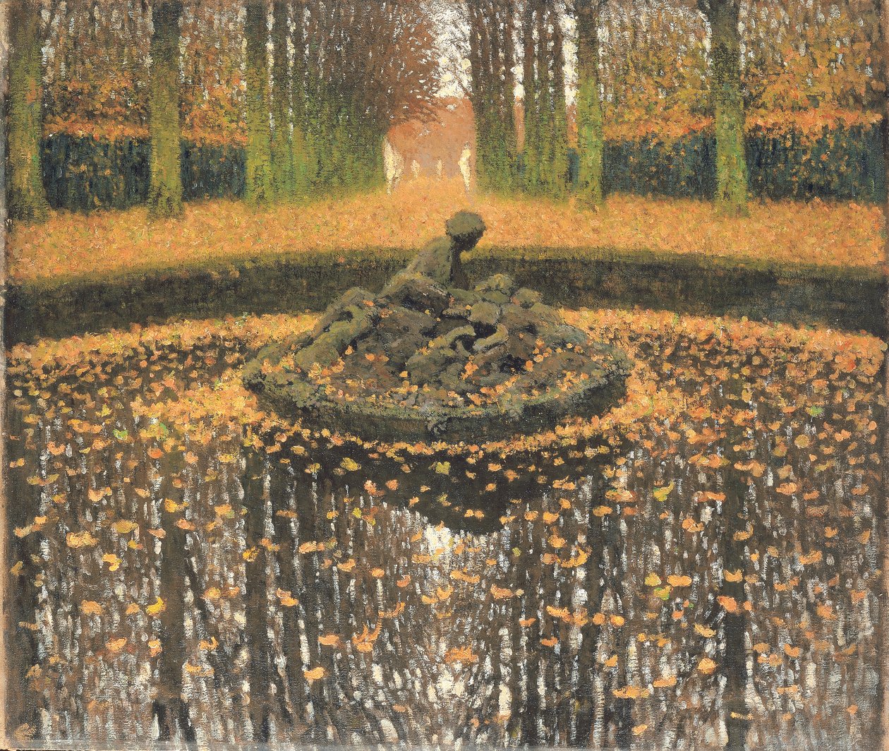 A királynő szökőkútja, Versailles, 1920 körül alkotó: Henri Martin