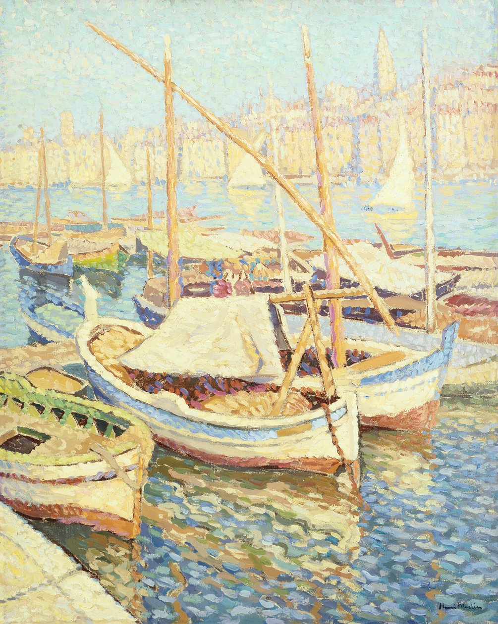 Marseille-i kikötő (olaj, vászon) alkotó: Henri Martin