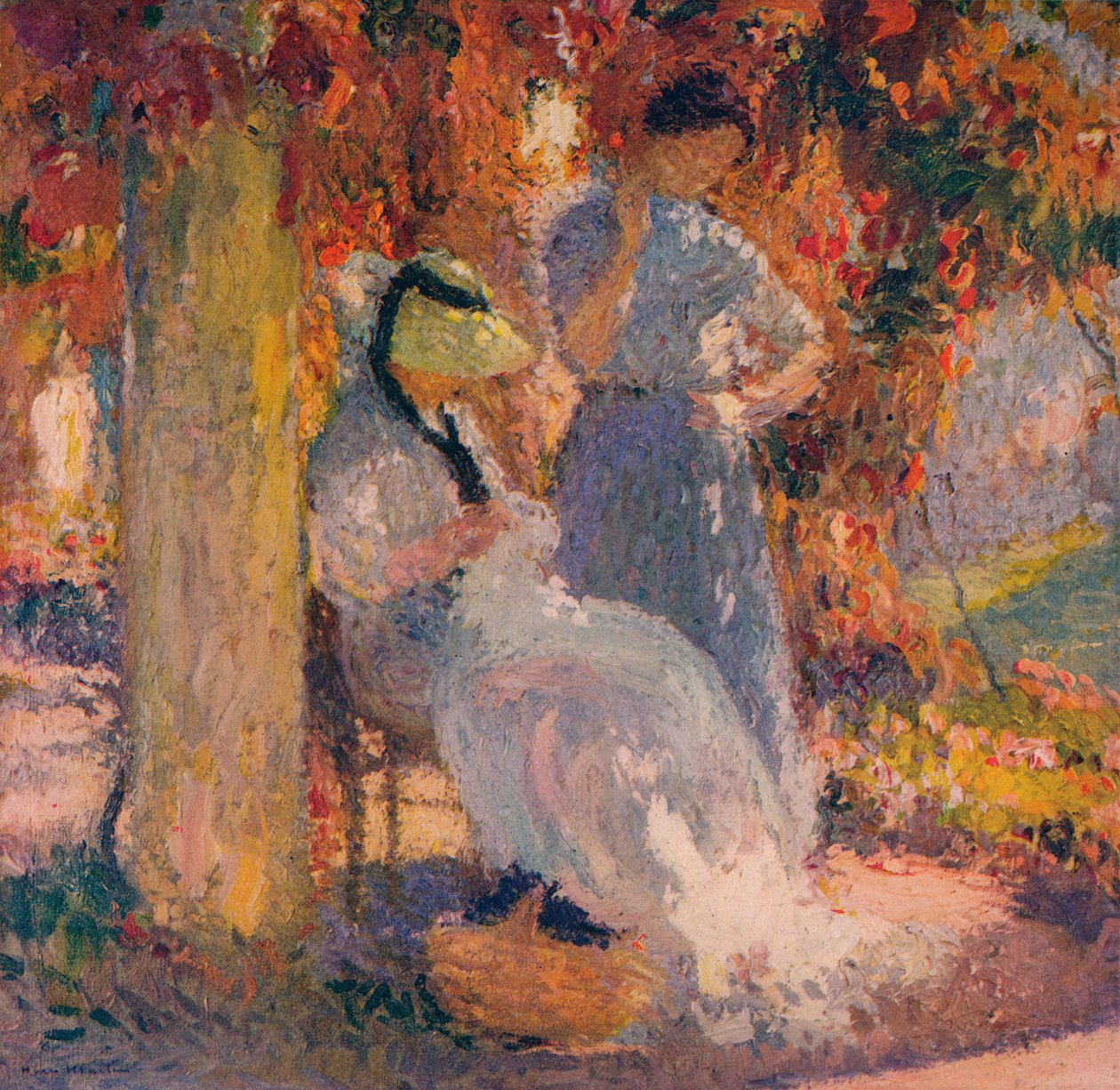 Varrási jelenet a pergola alatt Marquayrolban, 1902, c1932 alkotó: Henri Martin