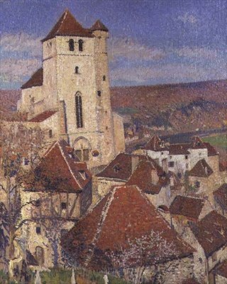St. Cirq Lapopie, 1926-36 körül alkotó: Henri Martin