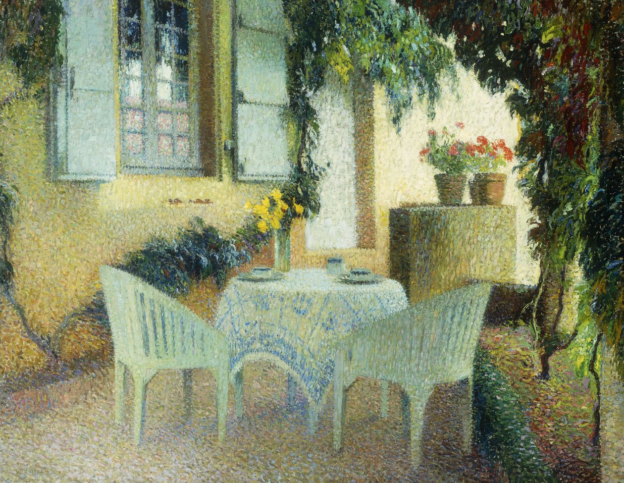 A kastély terasza Marquayrolban, alkotó: Henri Martin