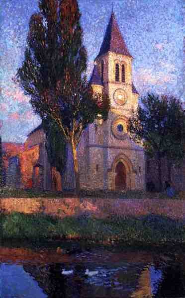 Templom (olaj, vászon) alkotó: Henri Martin