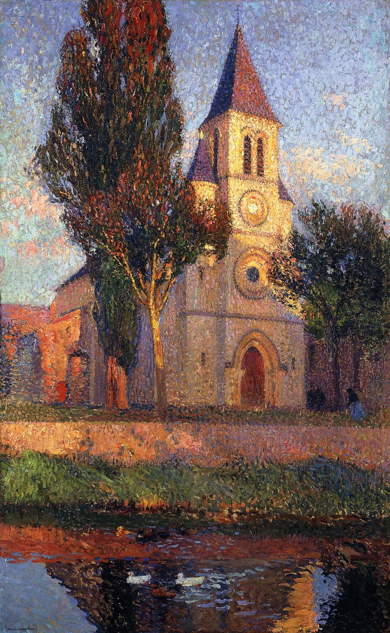 A Labastide du Vert-i templom; Labastide du Vert temploma, alkotó: Henri Martin