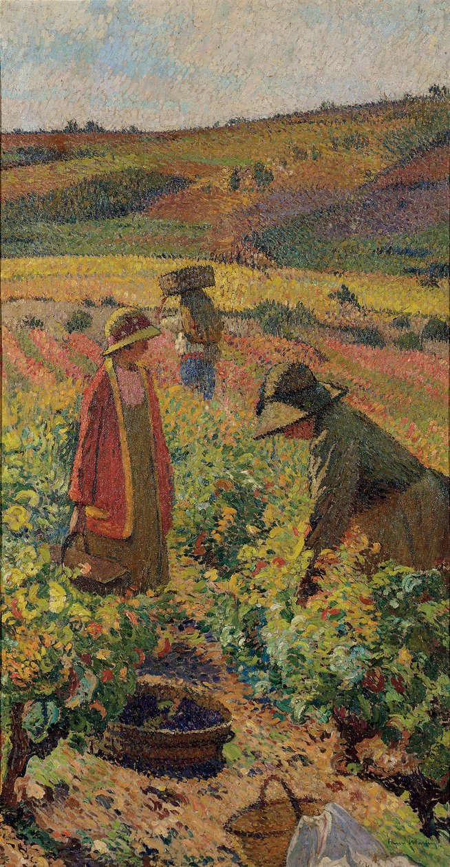 A szedés; La cueillette, 1925 körül alkotó: Henri Martin