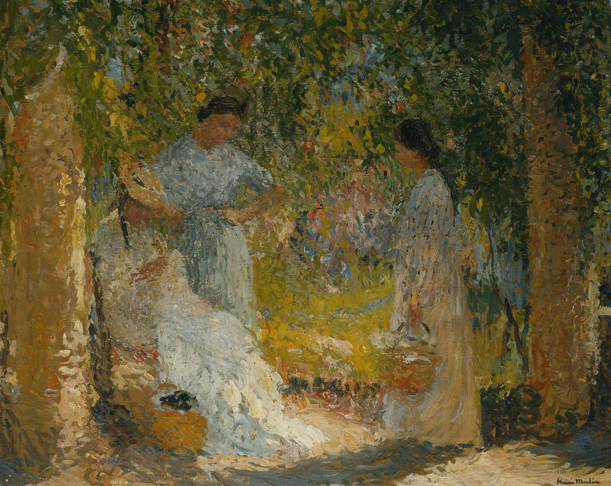 Három nő a kertben; Három nő a kertben, 1905-1915 alkotó: Henri Martin