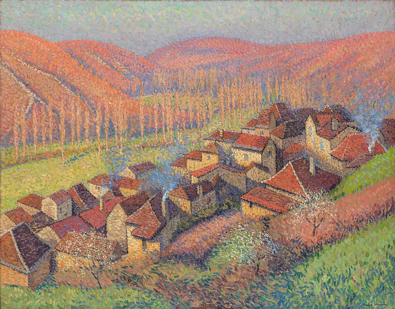 Kilátás Labastide du Vert központjára; Kilátás Labastide du Vert központjára, 1940 körül alkotó: Henri Martin