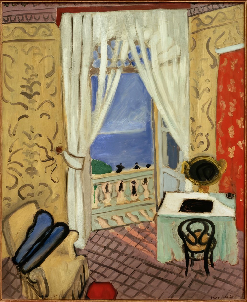 (Hegedűtartóval ellátott belső tér alkotó: Henri Matisse