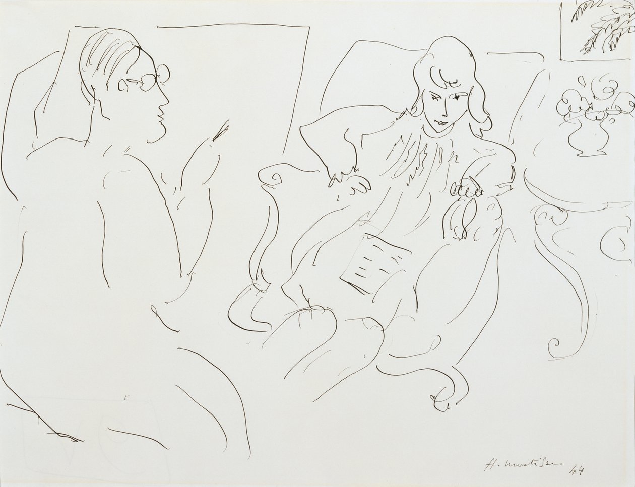 Művész modellel alkotó: Henri Matisse