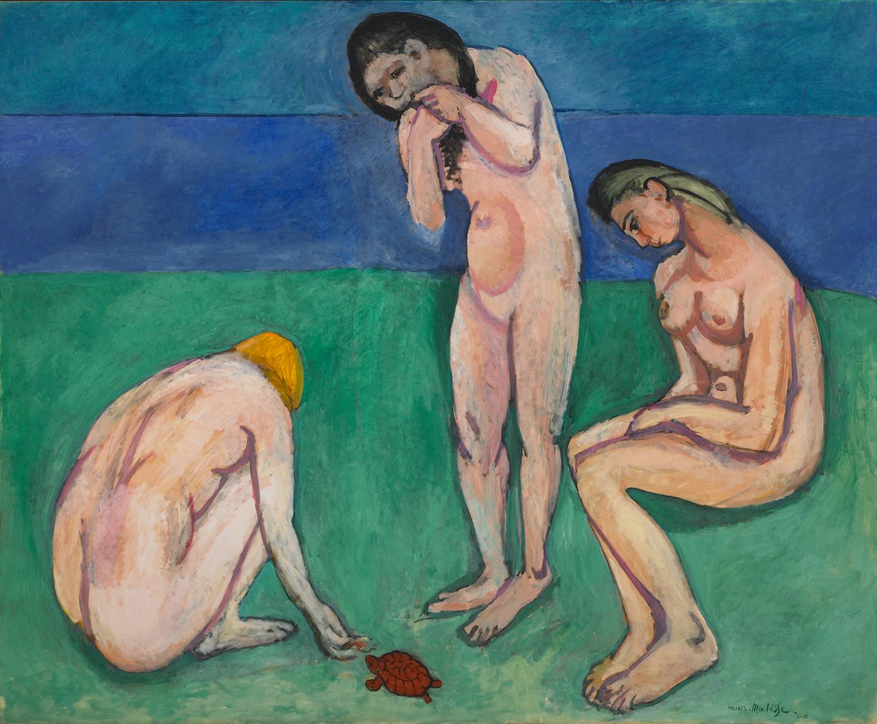 Fürdőzők teknőssel alkotó: Henri Matisse