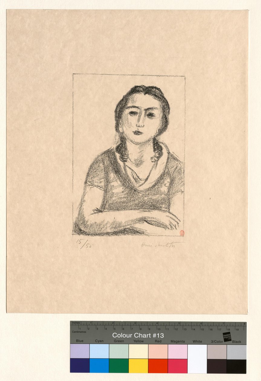 Fiatal lány mellszobra, keresztbe tett karral alkotó: Henri Matisse