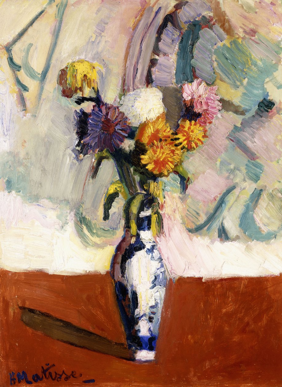 Krizantémok egy kínai vázában alkotó: Henri Matisse