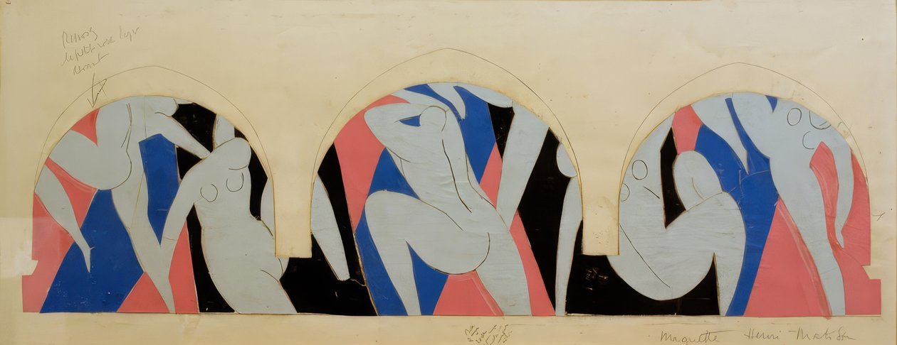 Párizsi tánc, tanulmány alkotó: Henri Matisse