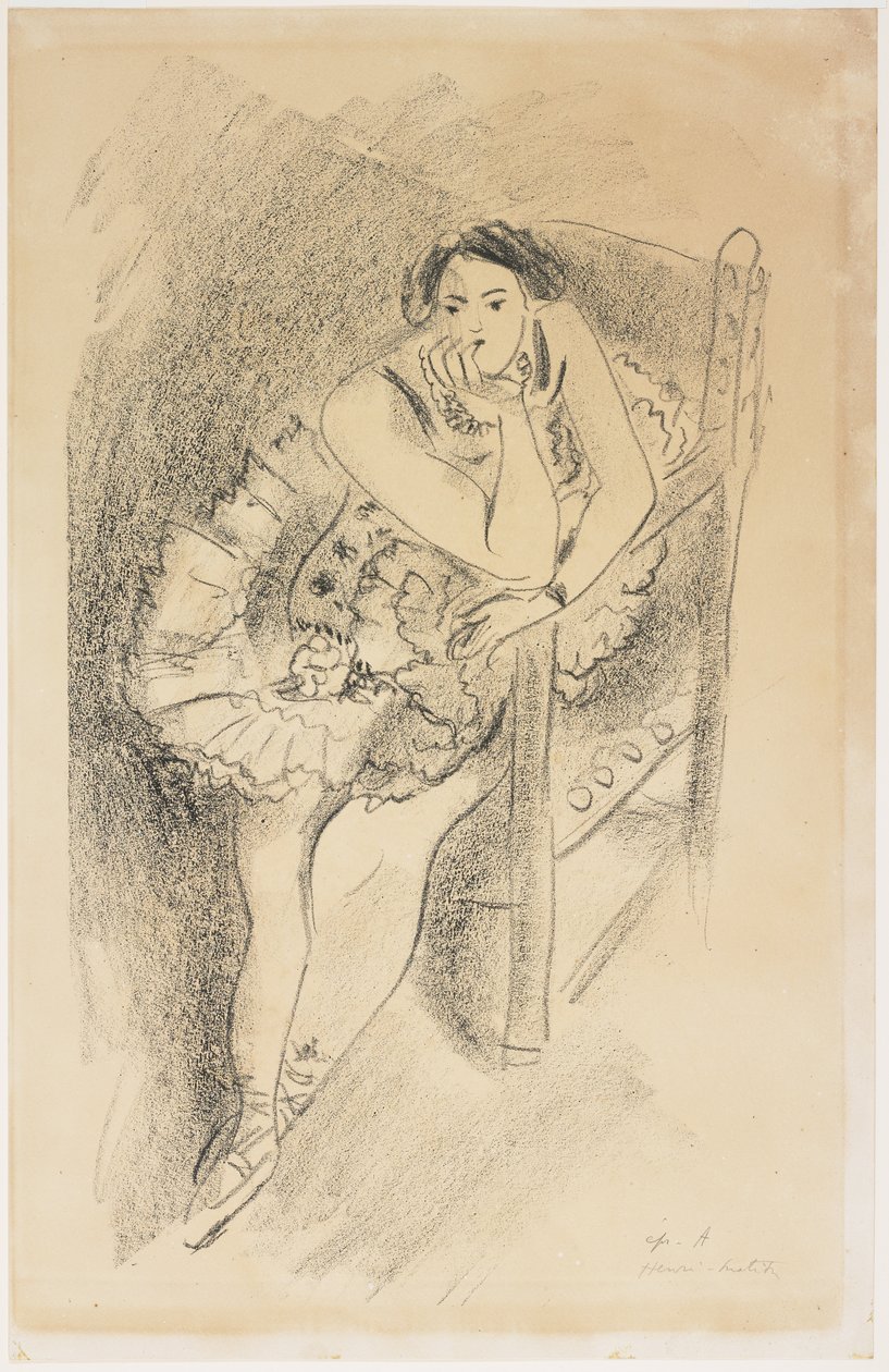 Táncos egy fából készült székben alkotó: Henri Matisse