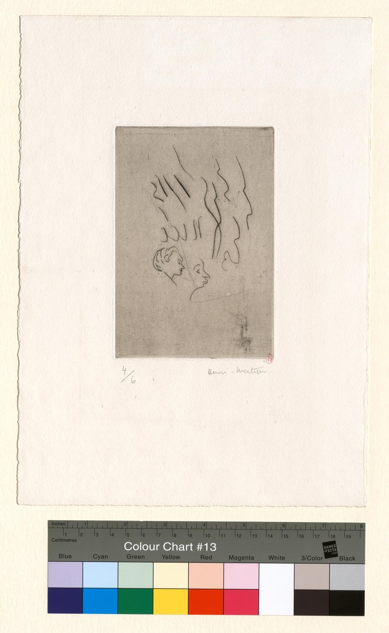 Két kis profil (maratási próba) alkotó: Henri Matisse