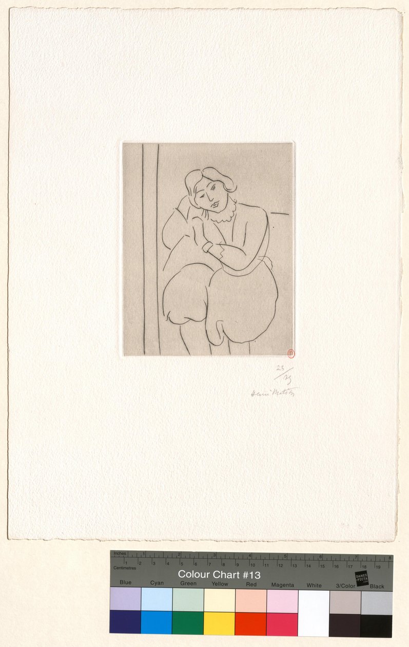 Ülő nő, fejét a jobb kezére támasztva alkotó: Henri Matisse
