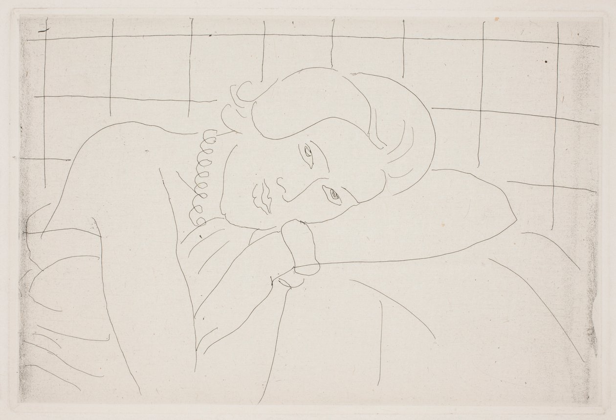 Nő nyaklánccal alkotó: Henri Matisse