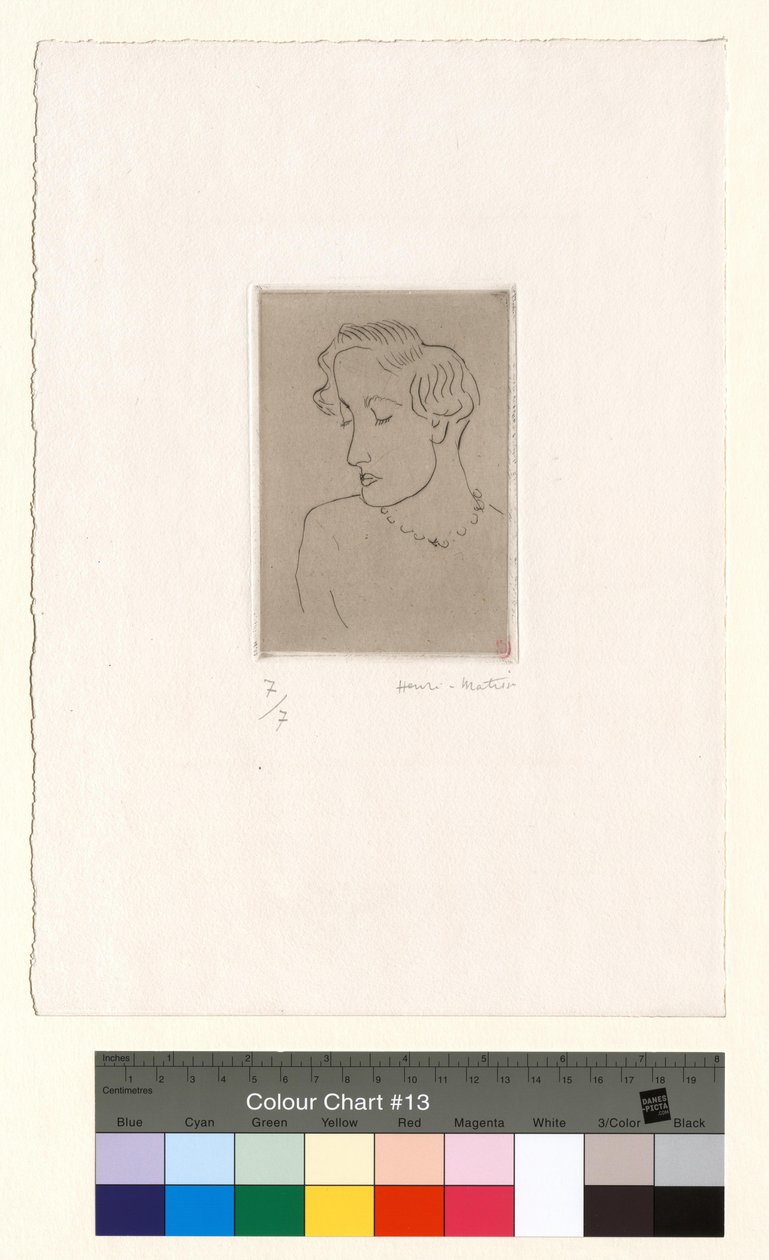 Lefelé néző nő, háromnegyed profilból balra alkotó: Henri Matisse
