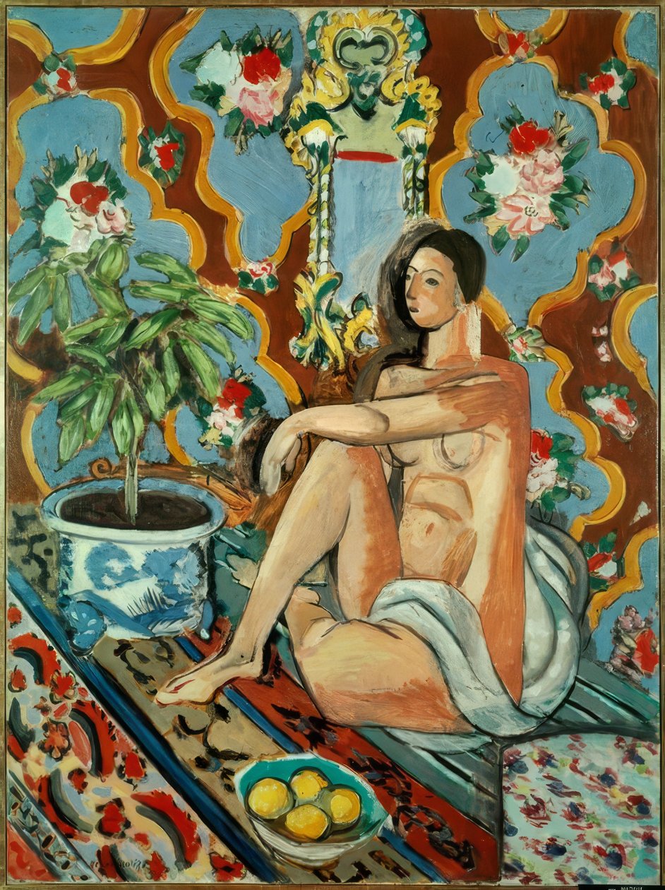 Díszítő ábra sur fond ornamental alkotó: Henri Matisse
