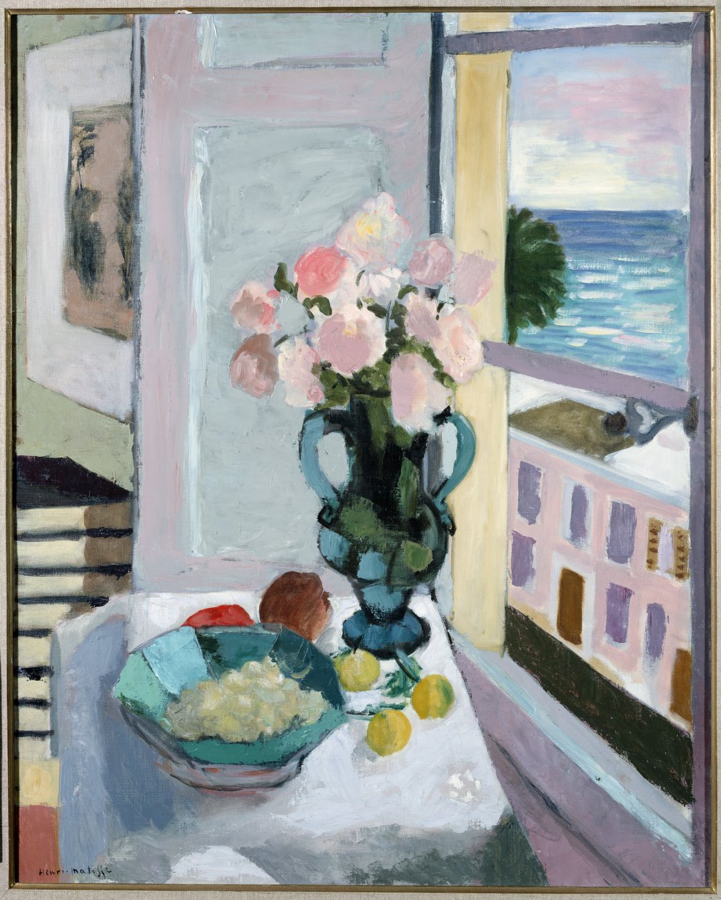 Virágok egy ablak előtt alkotó: Henri Matisse