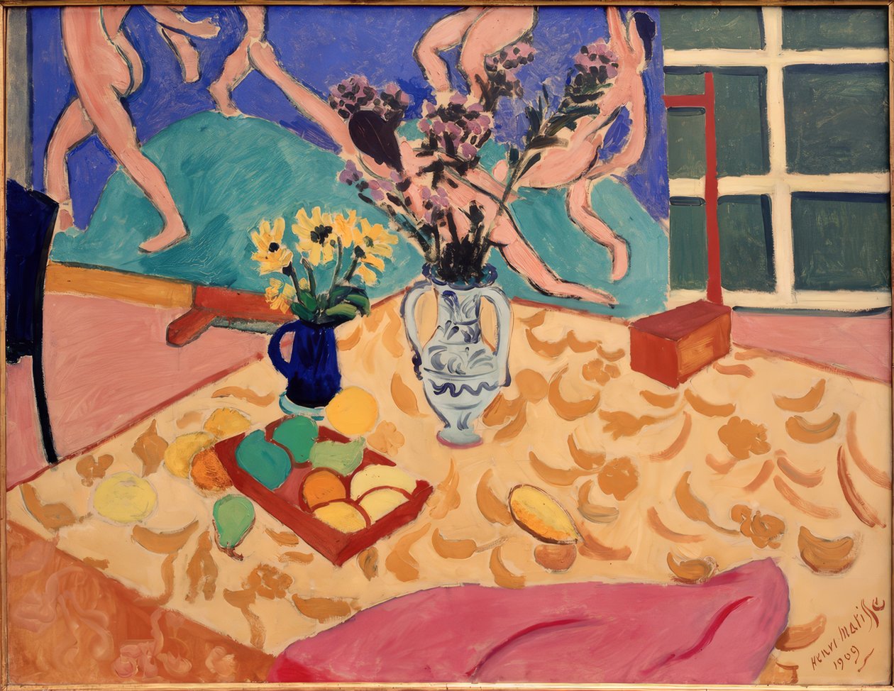 Gyümölcsök, virágok a képen A tánc alkotó: Henri Matisse