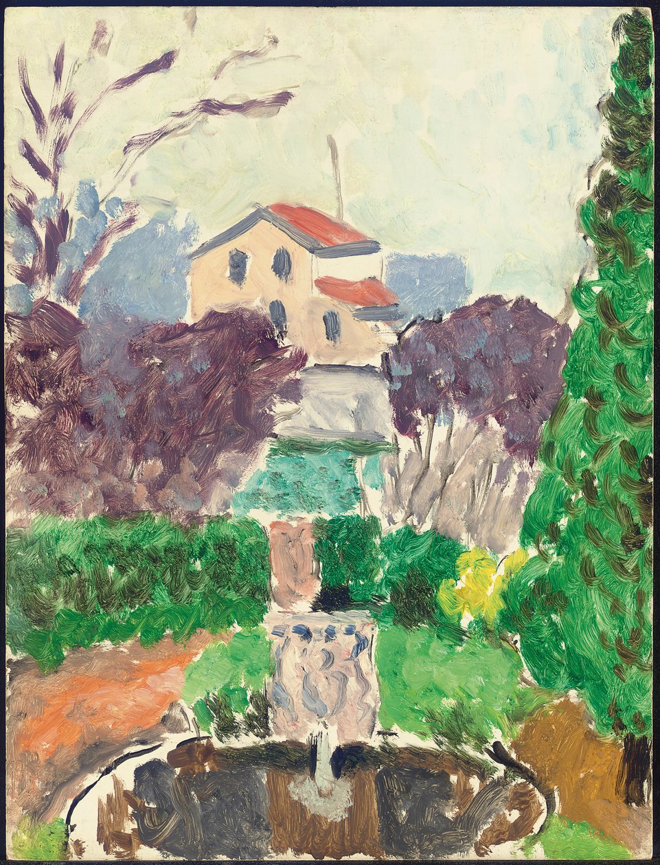 A művész kertje Issy-les-Moulineaux-ban, 1918 körül (olaj, tábla) alkotó: Henri Matisse